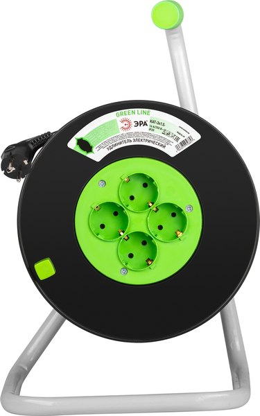Удлинитель на катушке ЭРА Greenline KAT-3x1.5-20m / Б0065135