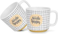 Набор кружек Fissman Smile Happy Checked 3728 (2шт) - 