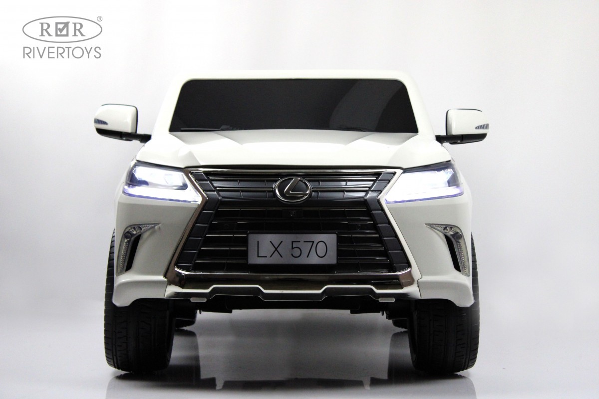 Детский автомобиль RiverToys Lexus LX570 / Y555YY (белый) — фото 3