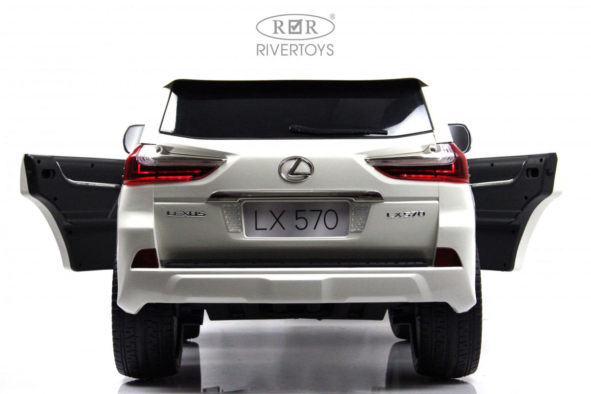 Детский автомобиль RiverToys Lexus LX570 / Y555YY (белый) — фото 6