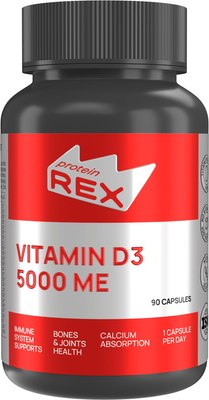 Витамин ProteinRex Vitamin D3 5000 МЕ витамин D3 (90 капсул) - 