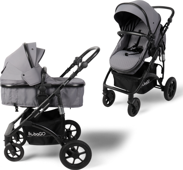 Детская универсальная коляска Bubago Zoom color 2 в 1 / BG 135-B-2 (темно-серый)