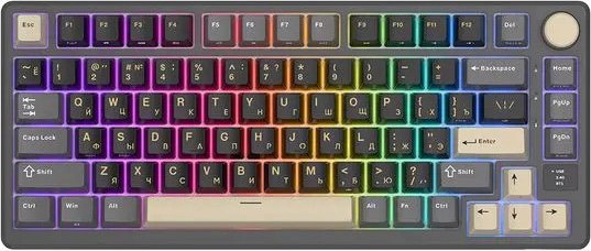 Клавиатура Royal Kludge RK-M75 RGB (Phantom, Silver Switch)