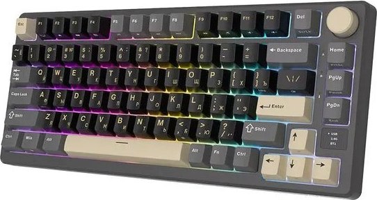 Клавиатура Royal Kludge RK-M75 RGB (Phantom, Silver Switch)