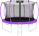 Батут Calviano 374см 12ft Inside master purple (с защитной сеткой ) - 