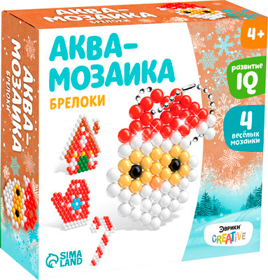 Развивающая игра Эврики Аквамозаика. Дед Мороз с домиком / 4175126 - 