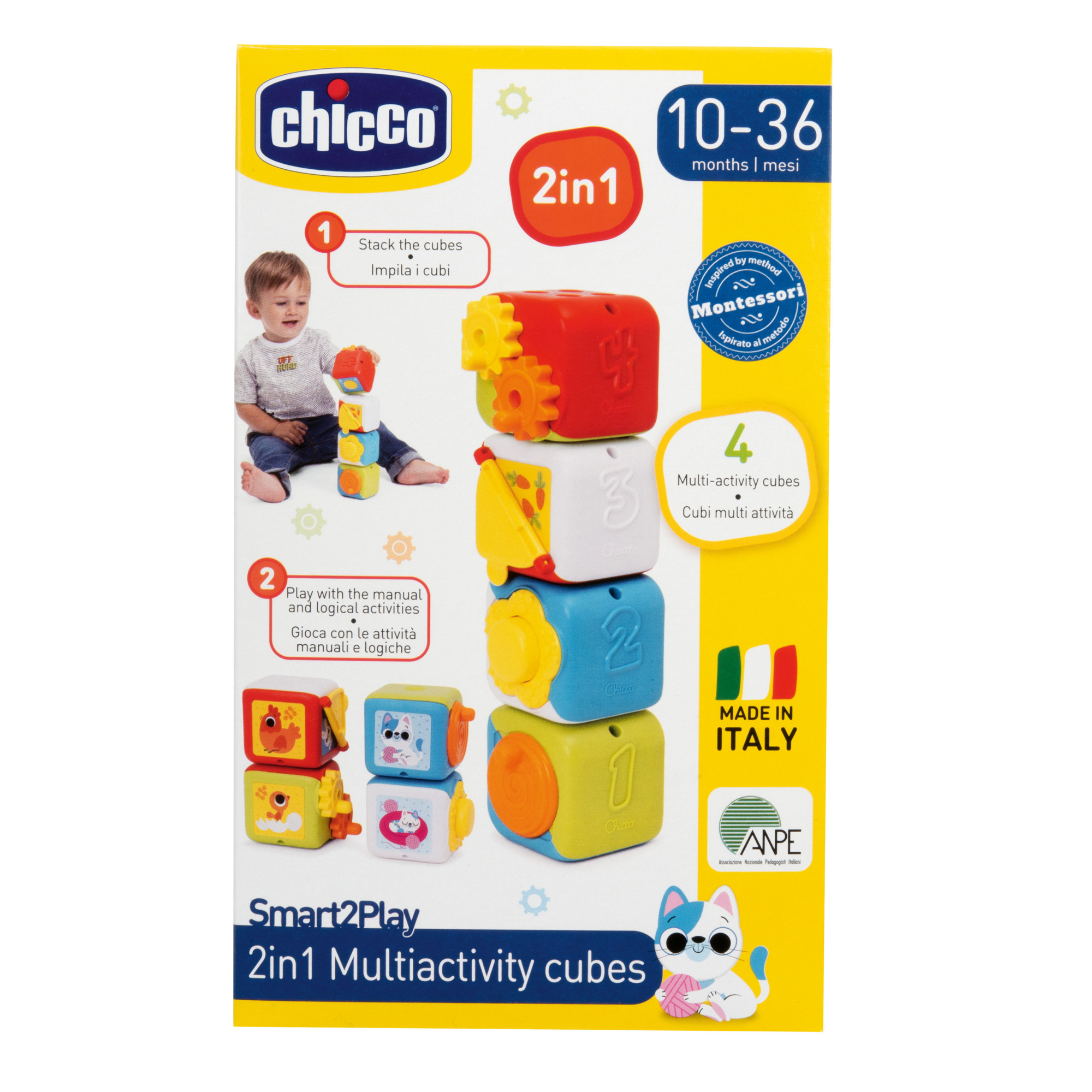 Развивающая игрушка Chicco Кубики Монтессори / 00011857000000