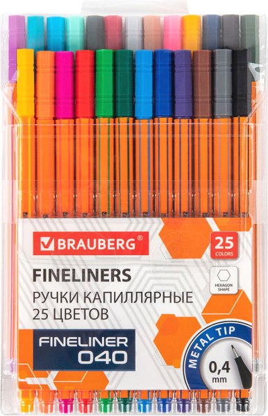 Набор капиллярных ручек Brauberg 144145 (25цв)
