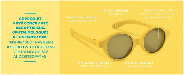 Изображение товара Очки солнцезащитные Beaba Lunettes 9-24 Mois 2020 Black / 930308