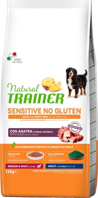 Сухой корм для собак Trainer Natural Sensitive No Gluten Medium&Maxi Adult с уткой (12кг)