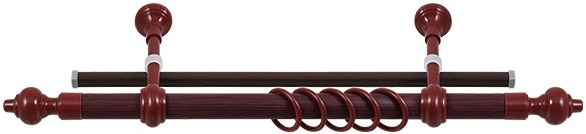 Карниз для штор LEGRAND Кантри + У-шина 3.2 / 48063507 (красное дерево)