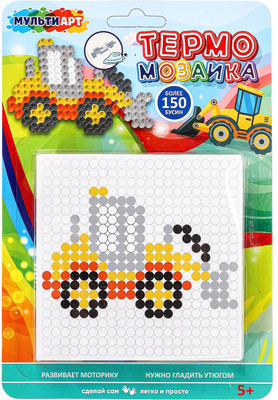 Развивающая игра MultiArt Термомозаика Погрузчик / IB400-MOTO -