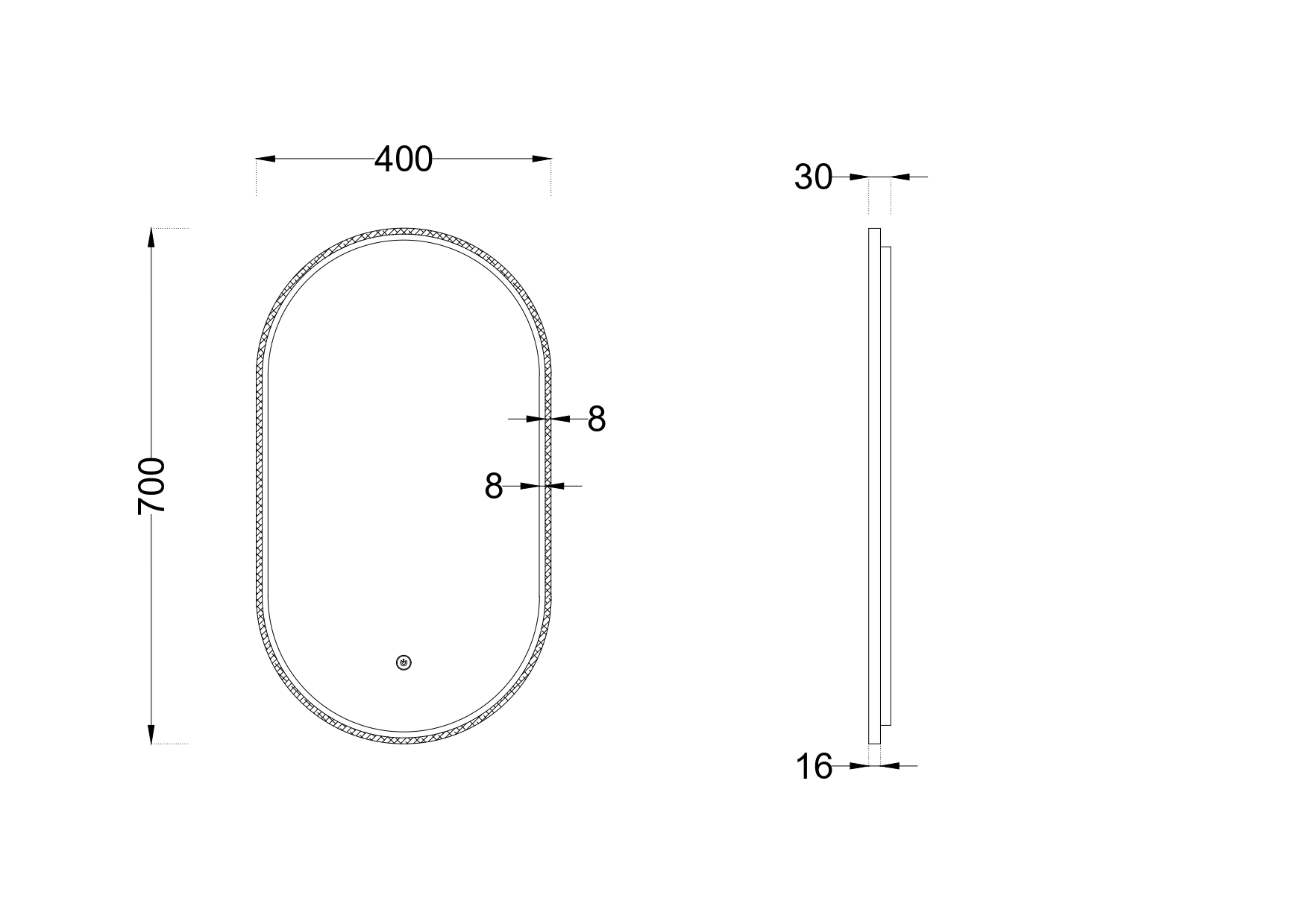 Зеркало Roxen Grown 510200-70B