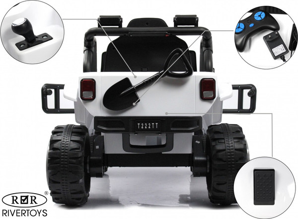 Изображение товара Детский автомобиль RiverToys T222TT 4WD (белый)