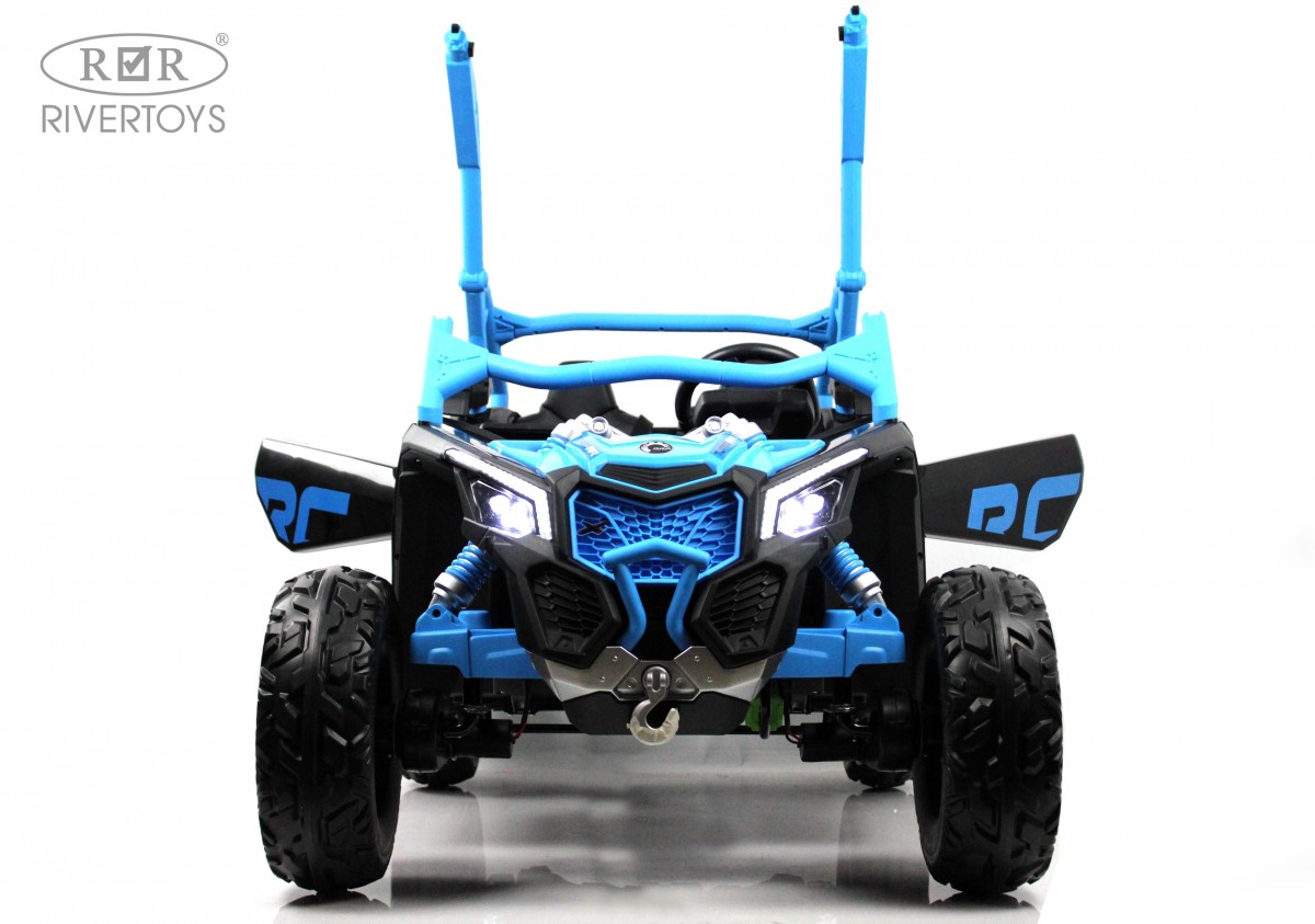 Детский автомобиль RiverToys BRP Can-Am Maverick Y111YY (синий) — фото 2