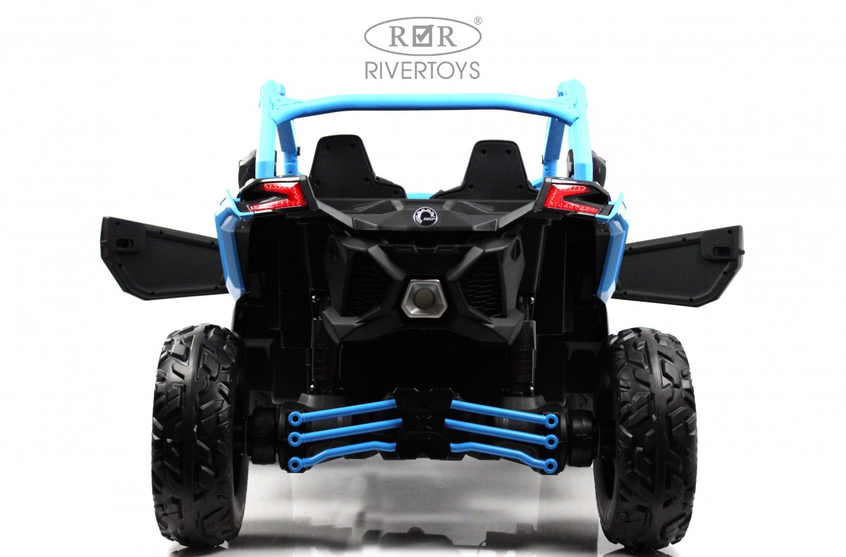 Детский автомобиль RiverToys BRP Can-Am Maverick Y111YY (синий) — фото 5