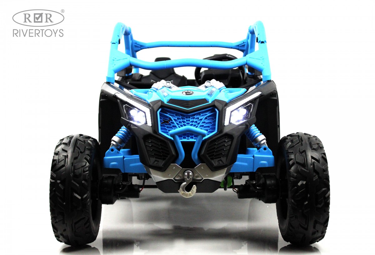 Детский автомобиль RiverToys BRP Can-Am Maverick Y111YY (синий) — фото 3