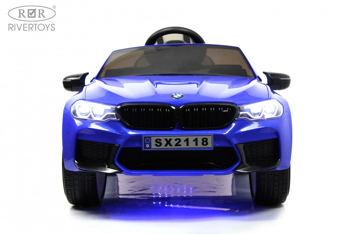 Детский автомобиль RiverToys BMW M5 Competition A555MP (синий) — фото 2