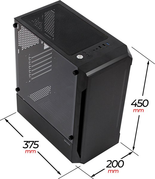 Корпус для компьютера Ginzzu CL120 (черный)