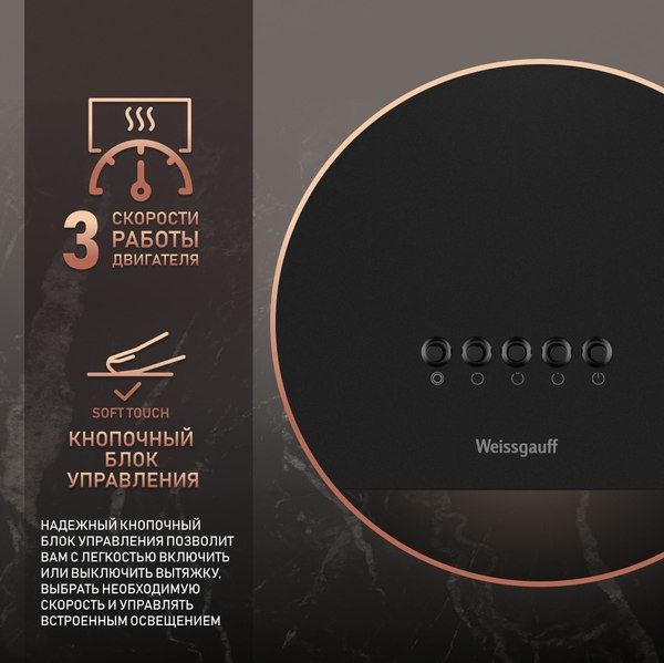 Вытяжка коробчатая Weissgauff Box 40 PB Black
