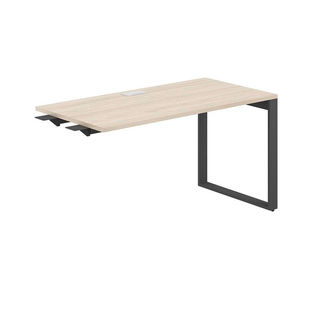 Стол модульный Norden 160x80x75 / AG.119.AR.L.72.AN (антрацит/серебро/акация равелло)