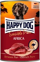 Влажный корм для собак Happy Dog Sensible Africa Страус (400г) - 