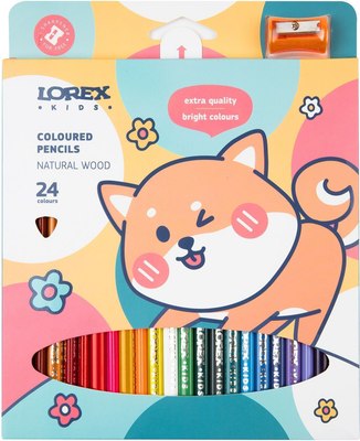 Набор цветных карандашей Lorex Kids / LXKCPW-24 (24цв) - 
