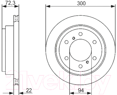 

Тормозной диск Bosch, 0986479373
