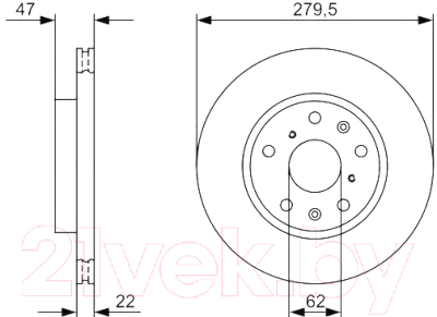 

Тормозной диск Bosch, 0986479403