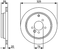 Тормозной диск Bosch 0986479375 - 
