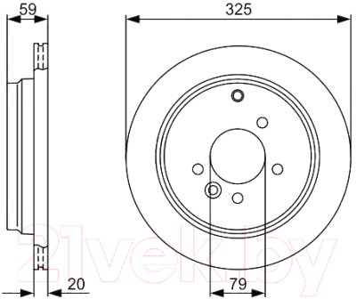 

Тормозной диск Bosch, 0986479375