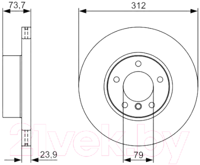 

Тормозной диск Bosch, 0986479381