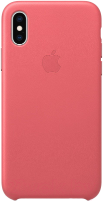 Чехол-накладка Apple Leather Case для iPhone XS Peony Pink / MTEU2