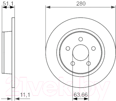 Тормозной диск Bosch 0986479762