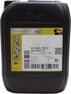 Моторное масло Eni I-Sigma Performance E7 15W40 (20л)