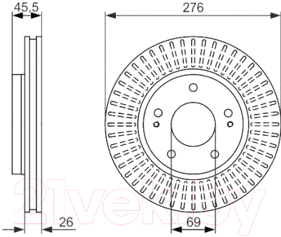 

Тормозной диск Bosch, 0986479604