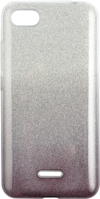 Чехол-накладка Case Brilliant Paper для Redmi 6A (серебристый/черный)
