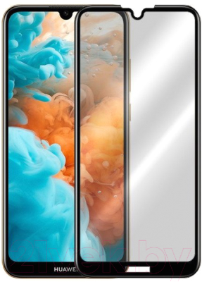 Защитное стекло для телефона Case Full Glue для Y6 2019 (черный глянец)
