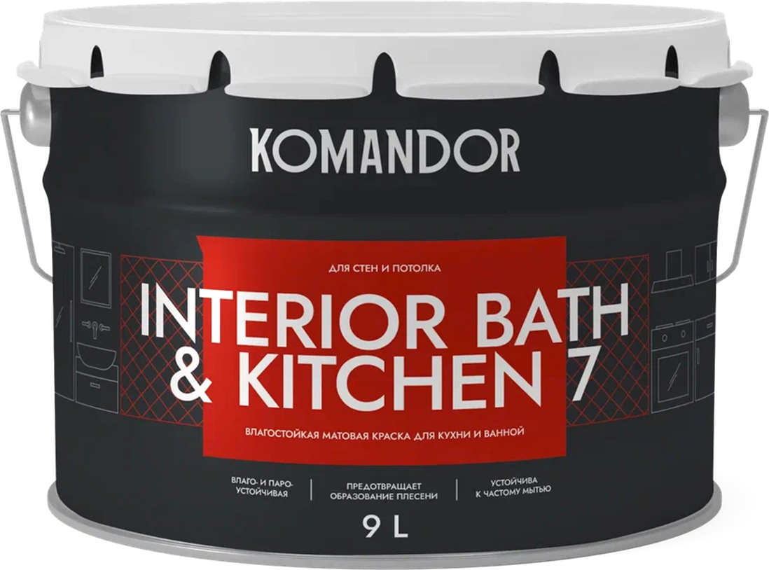 Краска KOMANDOR Interior Bath&Kitchen 7 База А