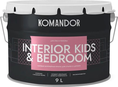 Краска Командор Interior Kids&Bedroom База А (9л)