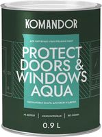 Эмаль KOMANDOR Protect Doors&Windows Aqua База А (900мл) - 