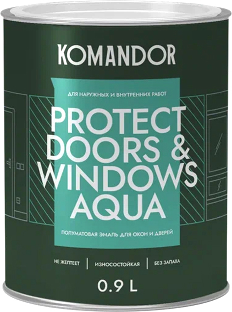 Эмаль KOMANDOR Protect Doors&Windows Aqua База А