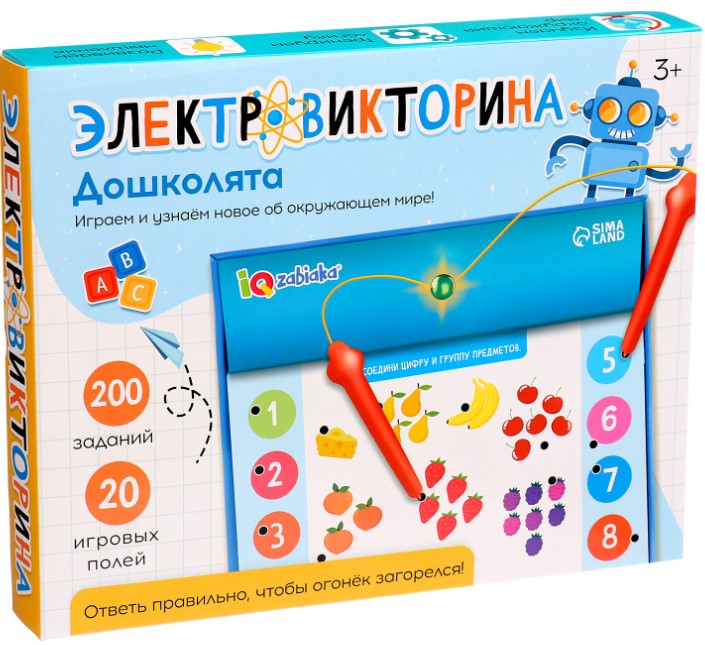 Развивающая игра Zabiaka IQ Электровикторина. Дошколята / 10243168