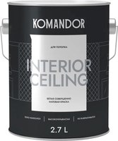 Краска KOMANDOR Interior Ceiling для потолков (2.7 л, матовый) - 