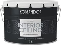 Краска KOMANDOR Interior Ceiling для потолков (9л, матовый) - 