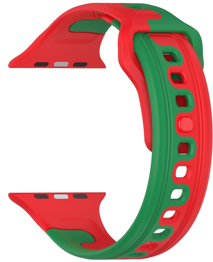 Ремешок для умных часов Bingo Double Colors для Apple Watch 38/40/41мм (красный/зеленый)