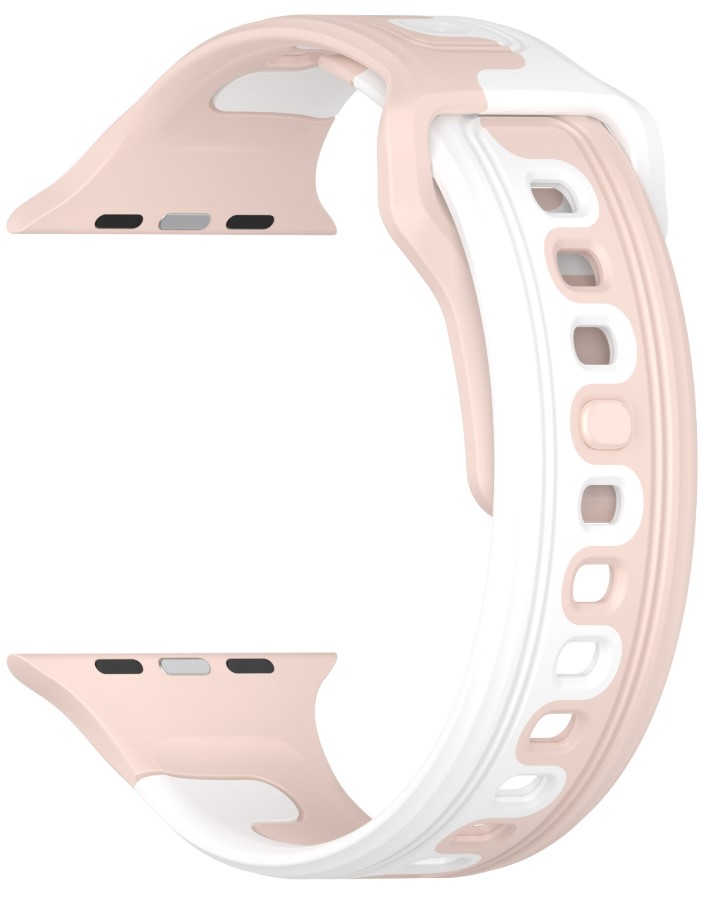 Ремешок для умных часов Bingo Double Colors для Apple Watch 38/40/41мм (розовый/белый)