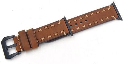 Ремешок для умных часов Bingo Leather Cross для Apple Watch (коричневый)