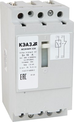 

Выключатель автоматический, АЕ2043М-100-40А-12Iн-400AC-У3 / 104573