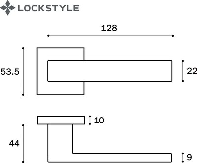 Ручка дверная Lockstyle Sky AL6 (черный)